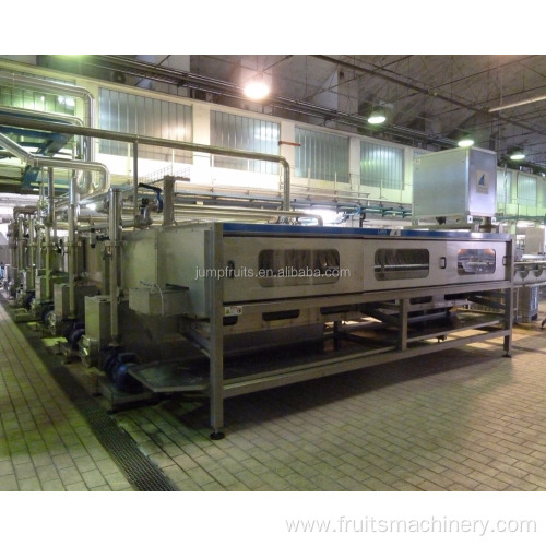 Tunnel pasteurizer for tomato paste cans bottles